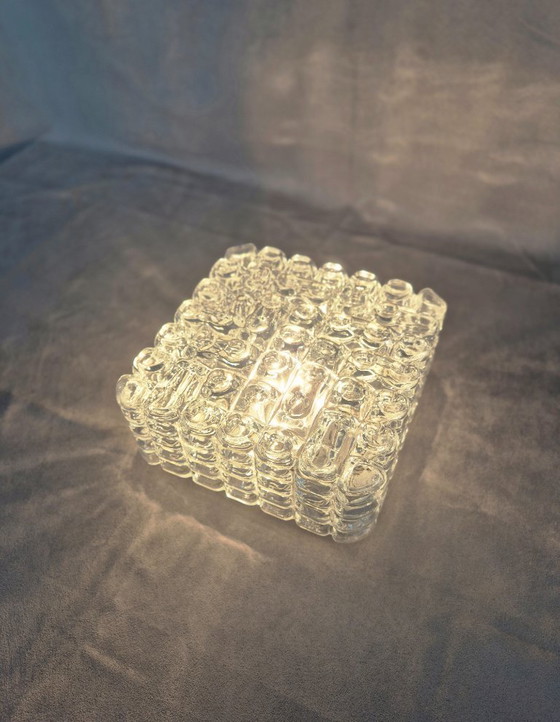 Image 1 of Set van 4 vintage ERCO wandlampen 54075 – Glazen wandlamp uit het midden van de 20e eeuw, jaren 60-70, originele staat.