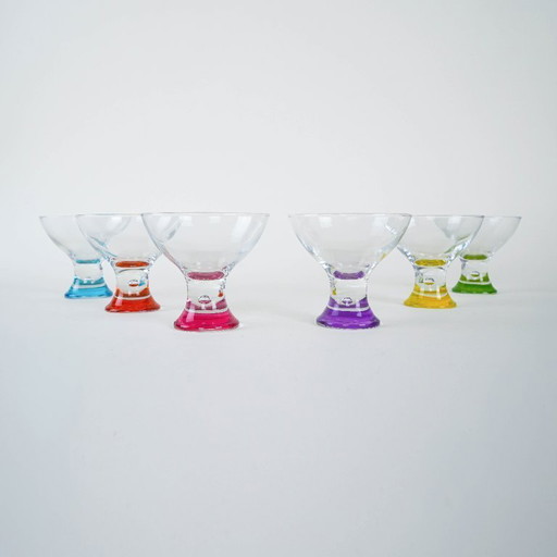 Set di ciotole da dessert, design italiano, anni '80, produzione: Italia