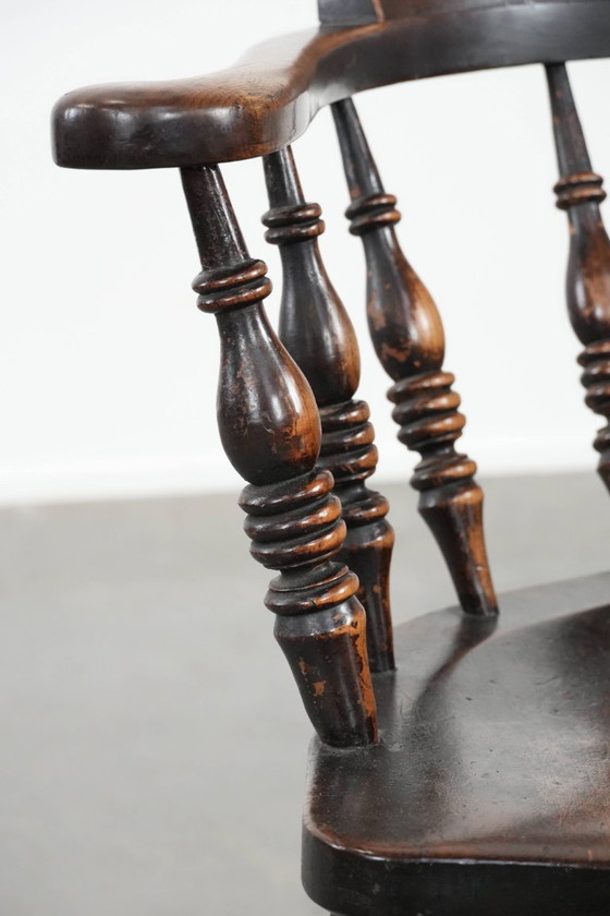Image 1 of Antique English captain's chair/side chair/desk chair from the early 19th century