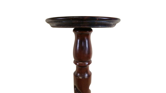 Image 1 of Antique mahogany Barley Twist Plant Stand