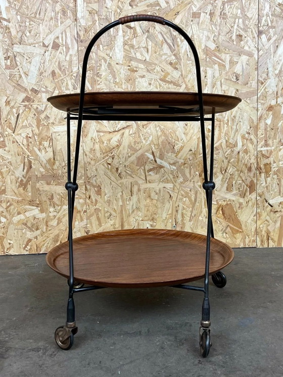 Image 1 of Carrello da portata in teak anni &#39;60 e &#39;70 Carrello da portata in corda Jie Gantofta Svezia anni &#39;60