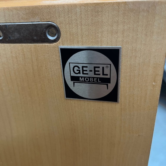 Image 1 of Mid-century sideboard, GE-EL Möbel, elm wood, handleless, 1971