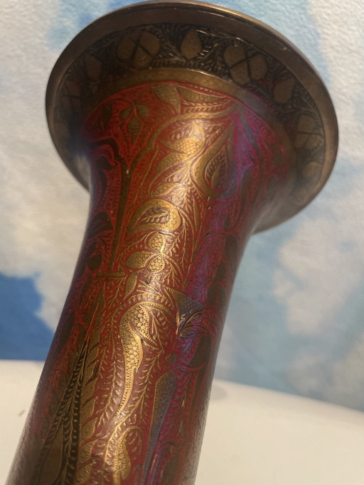 2x Indian trumpet vases/chalices