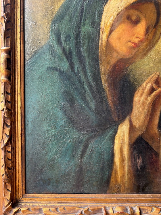 Peinture religieuse à l'huile sur toile du début du 20e siècle, Peintures et dessins (photo 5 sur 6)