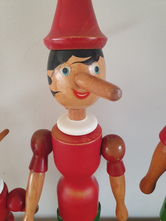 Image 1 of Set de 3 pinokios en bois