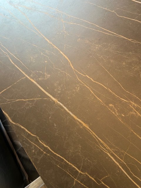 Image 1 of Tavolo in ceramica italiana con base in vetro originale di Tonelli Design