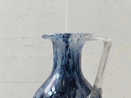 Image 1 of Sarner Glas Efeso vase with handle, studio glass with Murano influence, 1960s