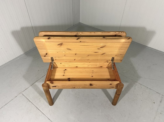 Image 1 of Korup Stolefabrik solid pine bench with storage Denmark