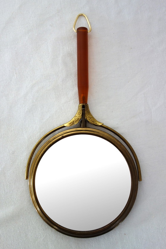 Image 1 of Double-Sided Hand-Held or Table Mirror, 60s