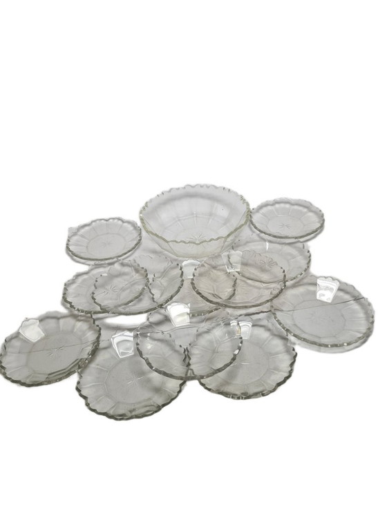 Duitse Biedermeier dessertset, jaren 1850, set van 13 – Tafelwaar, Glass (photo 6 of 17)