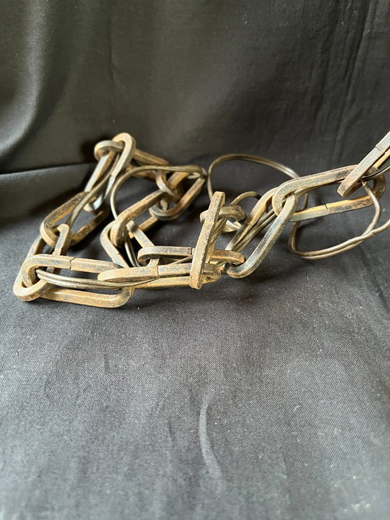 Image 1 of Lampe de plafond moderne du milieu du siècle NANNY STILL pour RAAK en cuivre et verre ambré