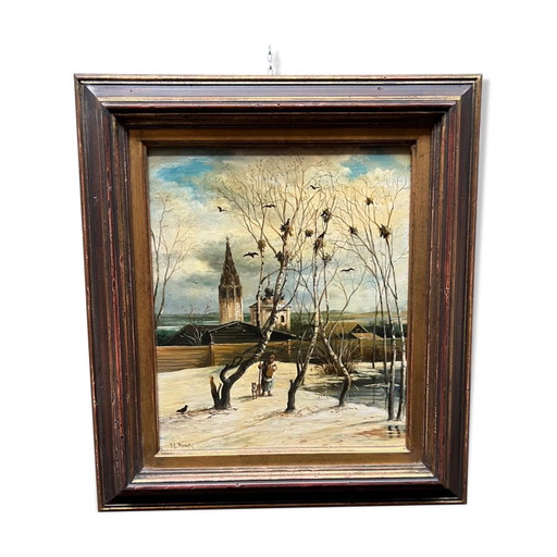Painting, The towers have arrived – schilderijen tekeningen, Wood