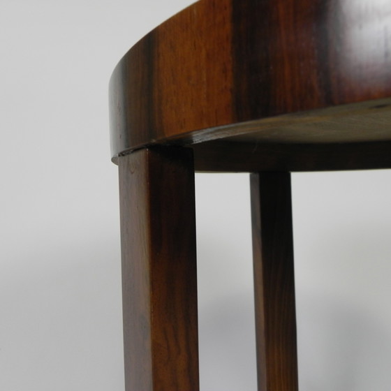 Image 1 of Carrot Walnut Art Deco Side Table, 1930s