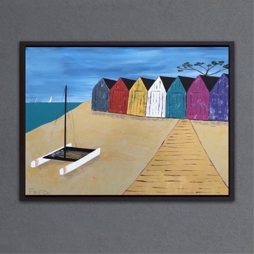 Acrylverf op gespannen canvas, 65x50 cm.