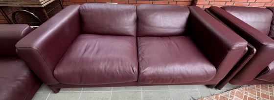 Image 1 of Poltrona Frau Set, 3 Doppelsofas & 1 Sessel