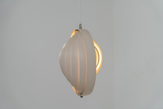 Image 1 of Early “Moon” pendant light by Verner Panton for Louis Poulsen (Denmark, 1960s).