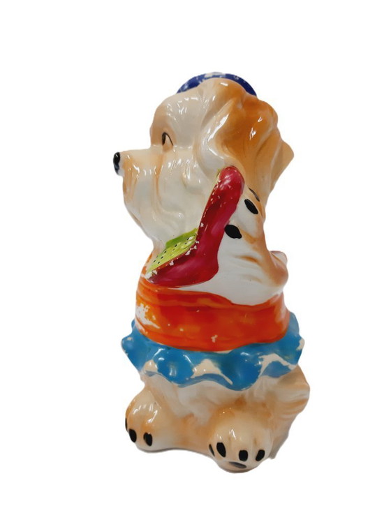 Image 1 of Porcelain figurine of a dog - hollow trinket box
