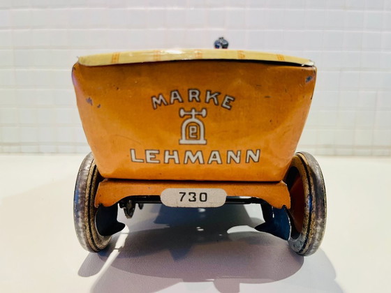 Image 1 of Voiture de tourisme décapotable Lehmann Velleda avec figurine de pilote EPL 730 1900-1910 JOUET EN FER-BLANC