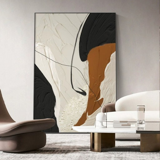 Abstract hand-painted oil painting