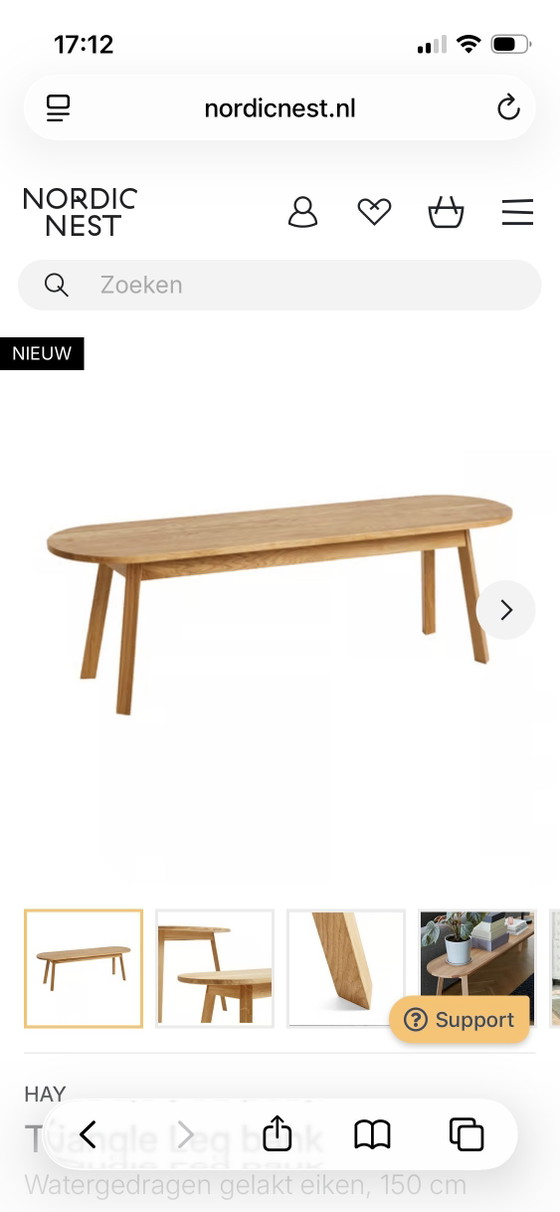 Image 1 of Hay triangle leg bench 150cm