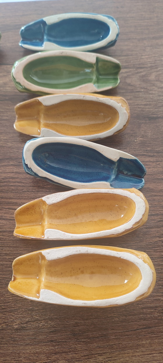 Poggiacoltelli vintage provenzale a forma di cicala in ceramica smaltata – céramique provençale Vallauris (photo 5 of 10)