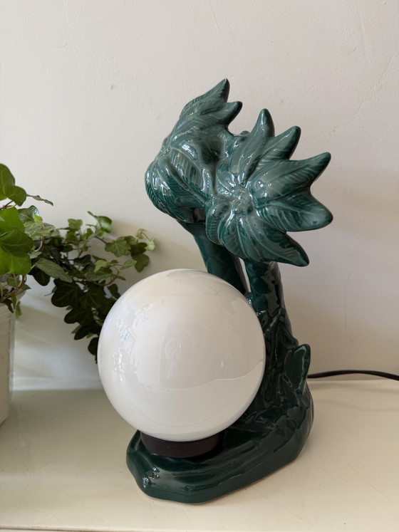 Lampe palmier avec globe blanc – Ceramic (photo 7 of 7)