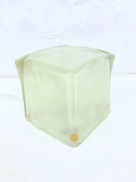 Image 1 of Lampada a sospensione Iviken a forma di cubetto di ghiaccio in vetro, design anni '90 di Ikea.