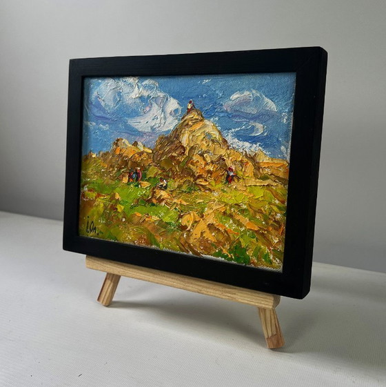 Image 1 of Original Oil Painting Summer Field Landscape Light and peace among the meadows