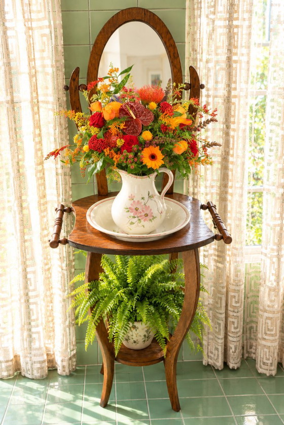 Mobile lavabo completo con supporto – Console, Legno, Ceramica (photo 7 of 7)
