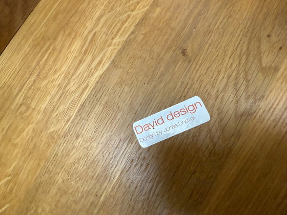 Image 1 of Set of 2 Japandi oak stools by Jonas Lindvall for David Design 1990s