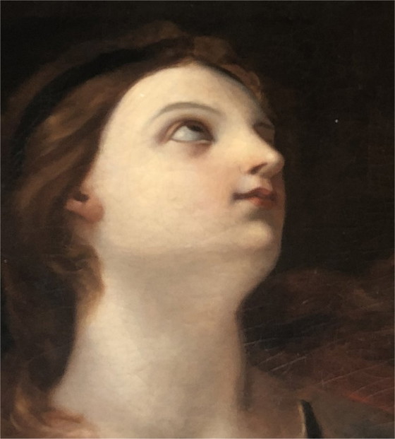 Image 1 of Tableau ancien Marie-Madeleine en extase Huile sur toile XIXe siècle