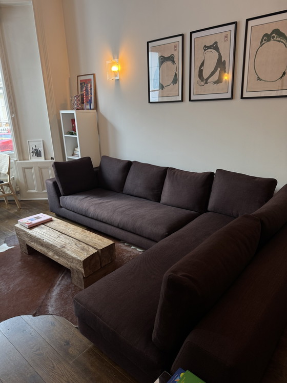 Image 1 of Sofá esquinero modular de 2 piezas Minotti Andersen Line - marrón oscuro