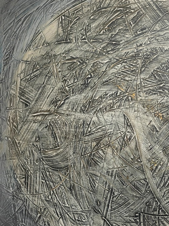 Grande olio astratto su tavola, firmato Persoons – 122 × 122 cm – Dipinti e disegni (photo 5 of 6)
