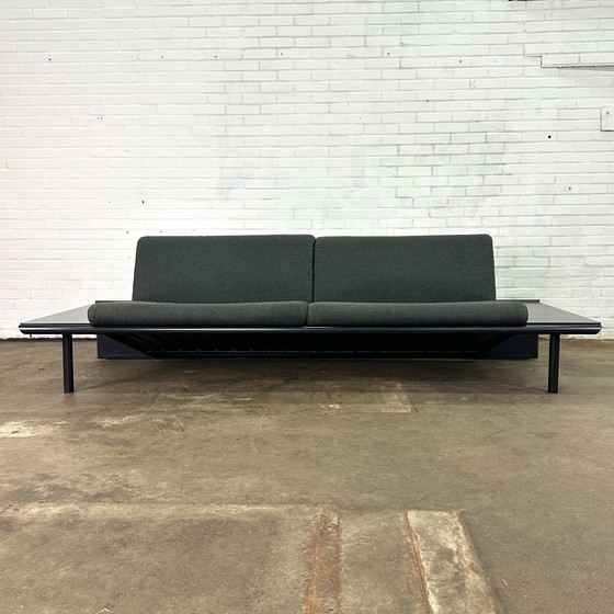 Image 1 of Harvink The Mission Sofa With Black Frame Dark Gray Upholstery