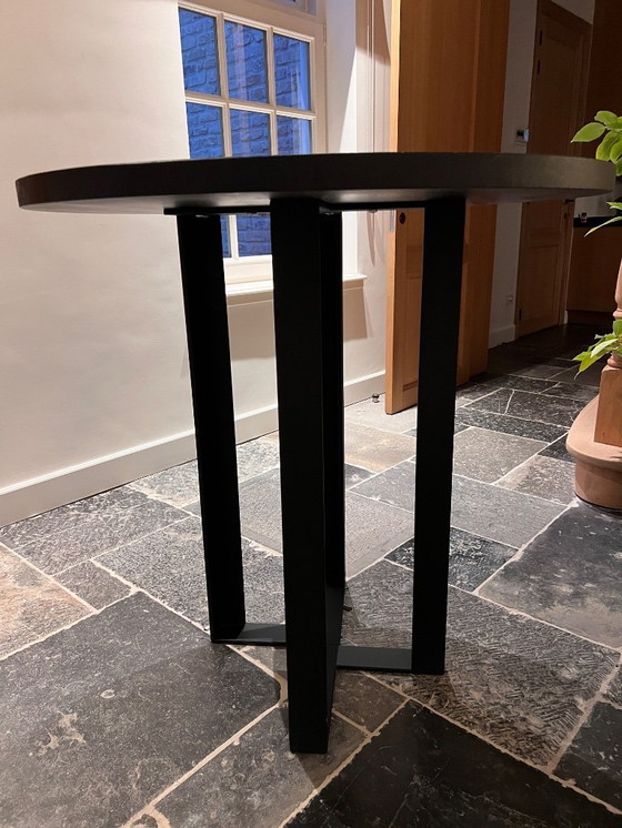 Image 1 of Table haute ronde, plateau en chêne