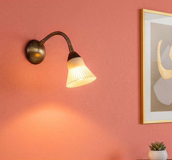 Image 1 of Small Brass Lucezia Gooseneck Vintage Wall Light