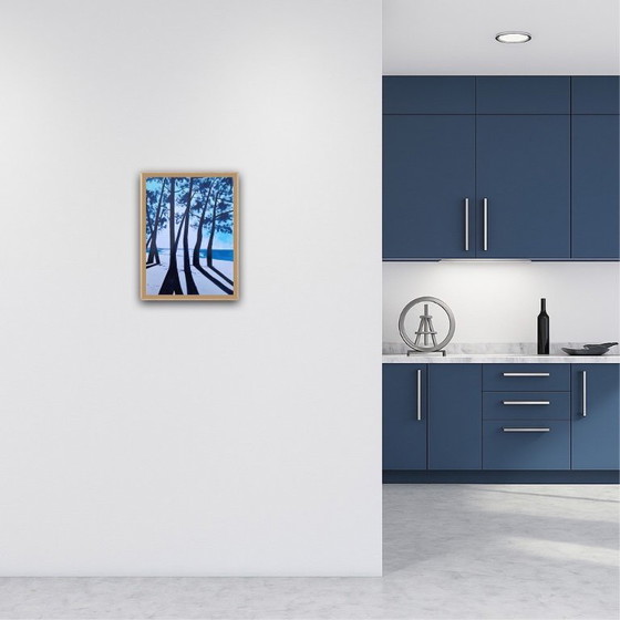 Image 1 of Inchiostro indaco su carta bianca, 40x30cm