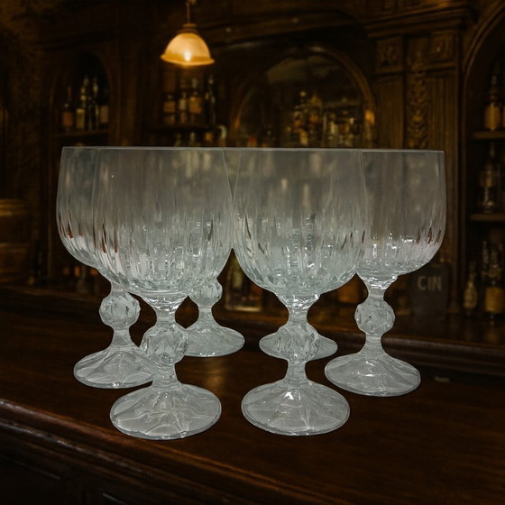 Image 1 of Calici da vino vintage in cristallo di Boemia, set da 6