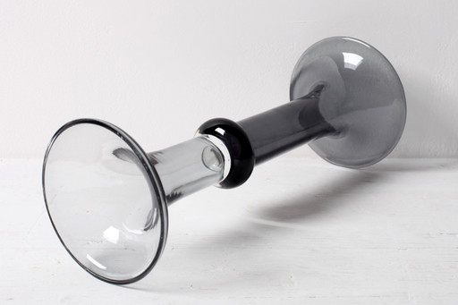 Vintage Mid-Century Modern Bicolor Glass Vase, Portugal 1970s