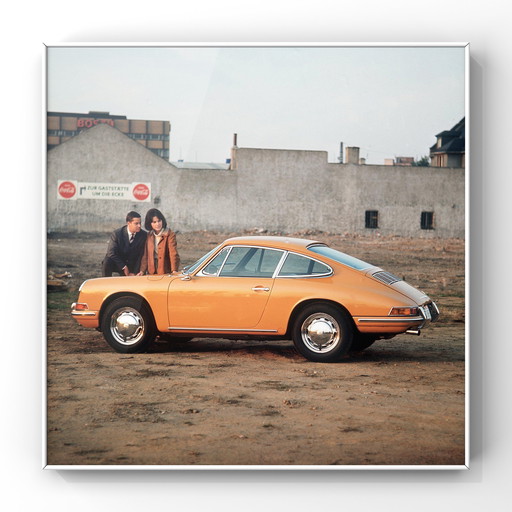 1x Fine Art Print – Porsche 912 analog colors ochre/orange