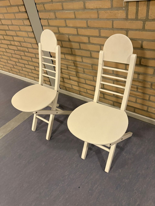 Chaises pliantes de design italien des années 80
