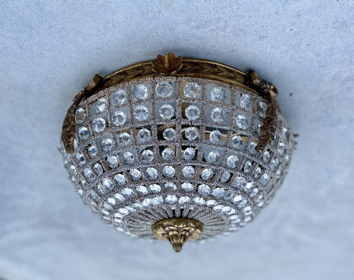 Plafonnier en cristal de style Louis XVI