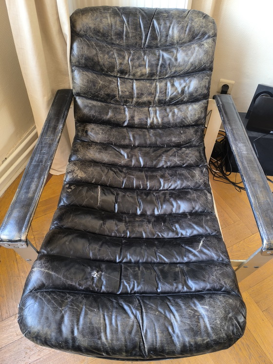 Image 1 of ILMARI LAPPALAINEN. Loungesessel + Hocker, Modell „Pulkka“, 19