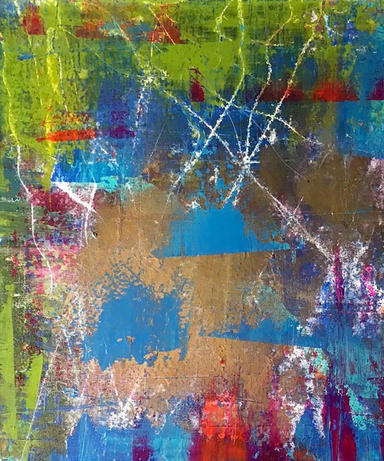 Original Acrylic Painting Abstract Expressionism Start – Paintings & Drawings, Canvas (photo 4 of 7)