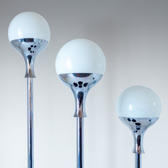 Image 1 of Set van drie vintage vloerlampen, Italiaans design in de stijl van Artemide, jaren 70.
