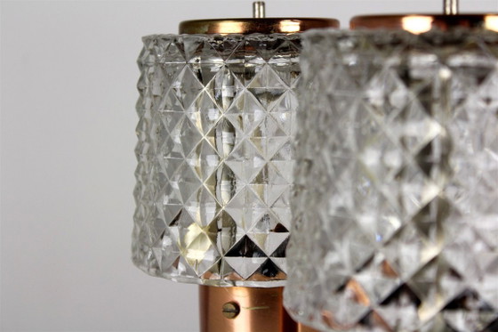 Lampade da tavolo in rame di Kamenicky Senov, anni '70, set di 2 – Glass, Copper (photo 11 of 13)