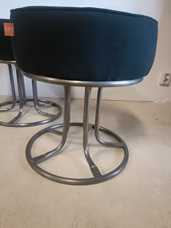 Image 1 of Black canvas pouf