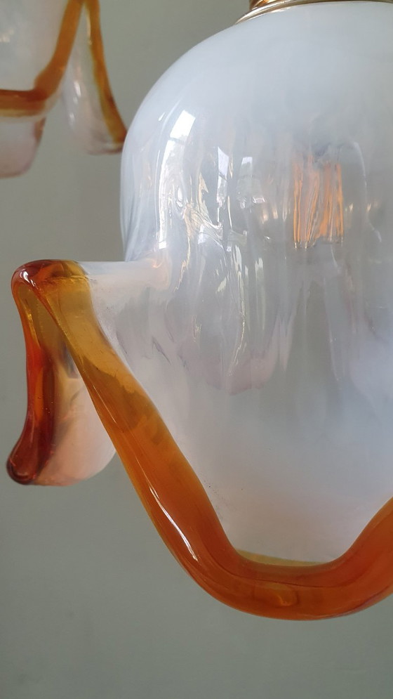 Set of 2 Vintage Murano Pendant lamps - Italy - Mid Century – Metal, Murano Glass (photo 15 of 21)