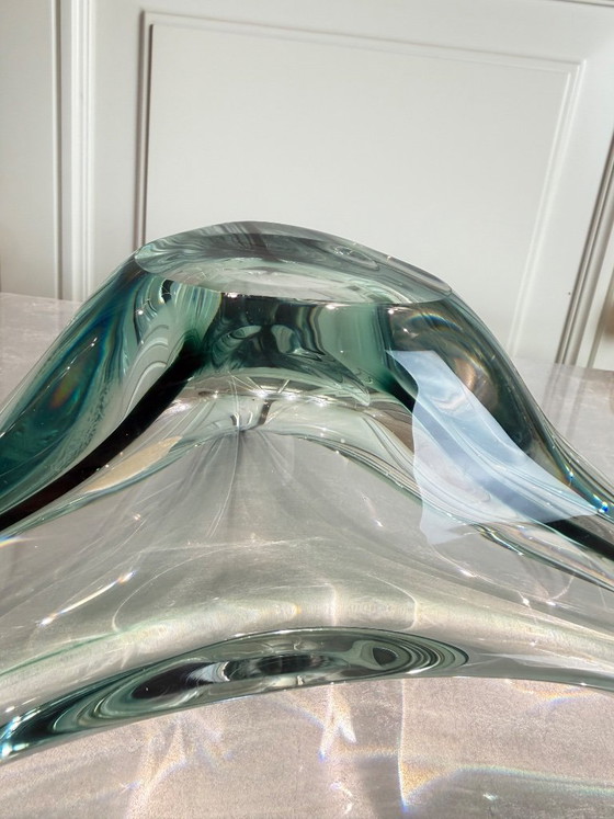 Val Saint Lambert – Large Crystal Freeform Bowl – 1950s – Signed – Val St Lambert (photo 10 of 12)