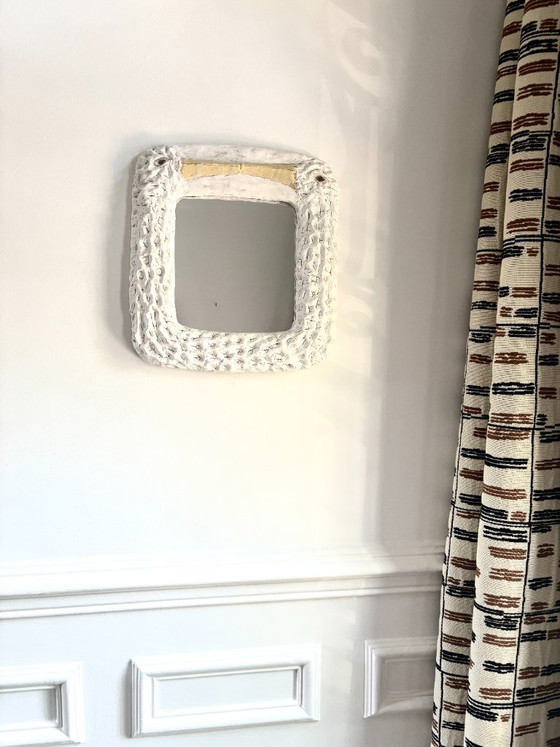 Image 1 of Contemporary French ceramic mirror – Stork by Renzo Maar